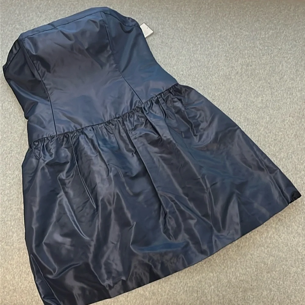 J. Crew Taffeta Mini Dress Size 8 Silk Strapless Hoco Cocktail Holiday Party
